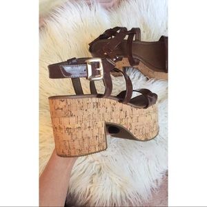 ALL BLACK platform sandals