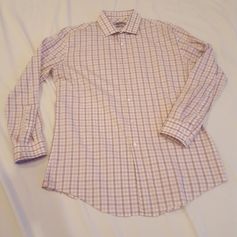 DKNY Men's Slim Fit Stretch Dress Shirt