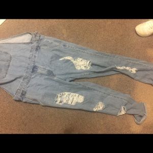 Denim overalls