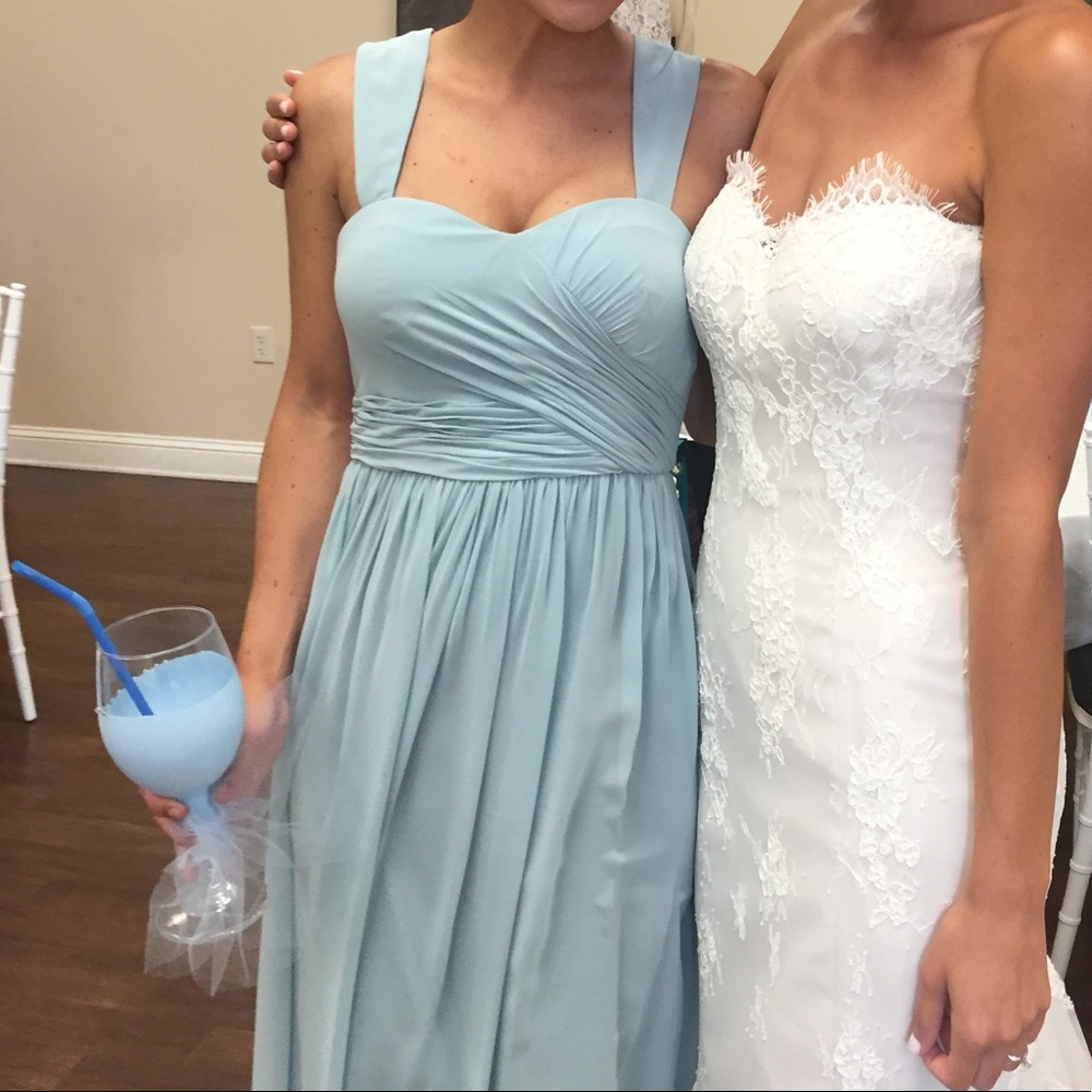 Blue Donna Morgan Floor Length Gown