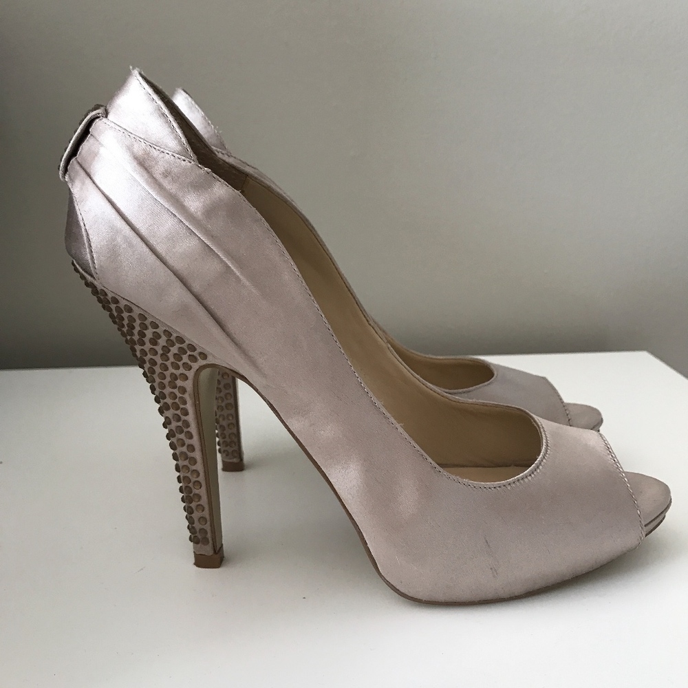Nine West Satin Peep To Heel
