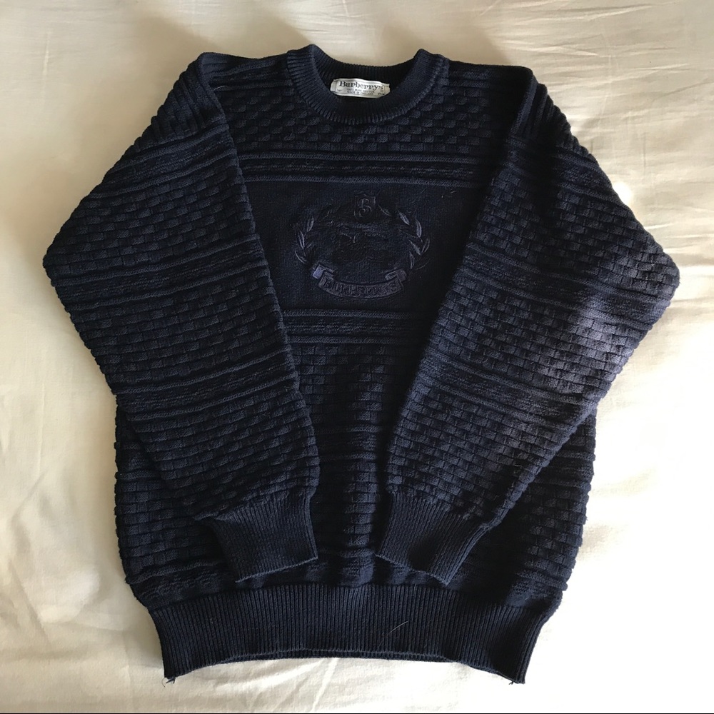 Vintage Burberrys Basket Weave Sweater