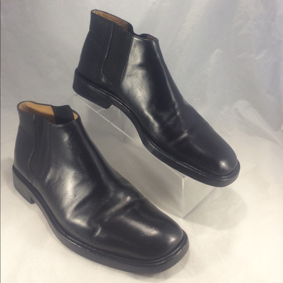 Salvatore Ferragamo men's black slip on dress boot - Picture 3 of 8