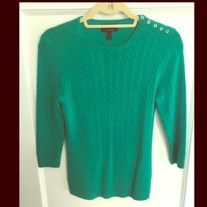 J.Crew Italian Cashmere Cable Sweater Size Small