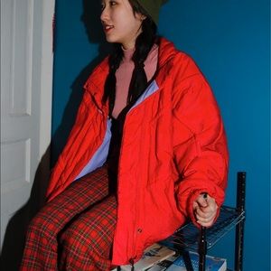 Red puffy jacket size m-l