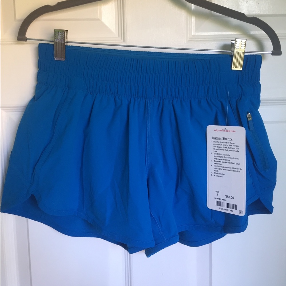 Lululemon Tracker Shorts Size 8 Amalfi Blue