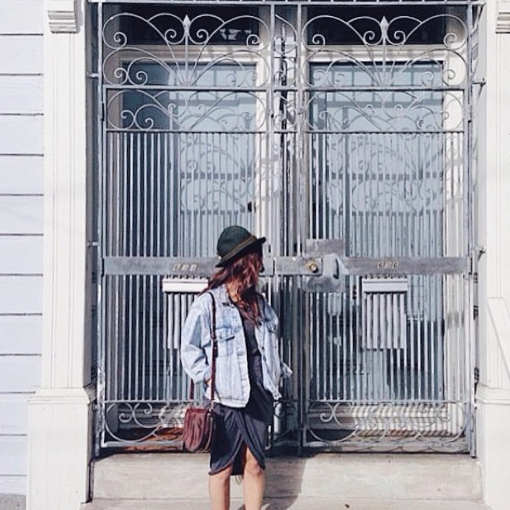 Vintage Acid Wash Denim Jacket (S)