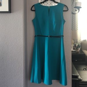 Calvin Klein fit and flare dress sz 10p blue