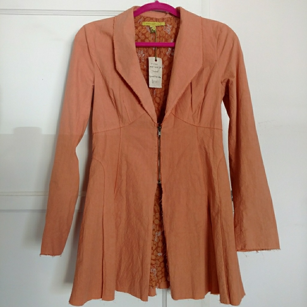 John Carlisle pleated Peach jacket