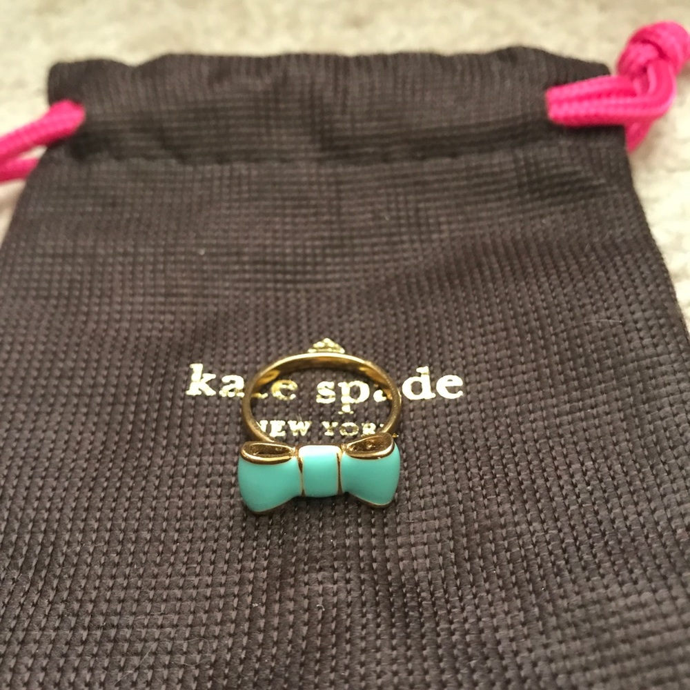 Kate Spade New York bow ring Teal