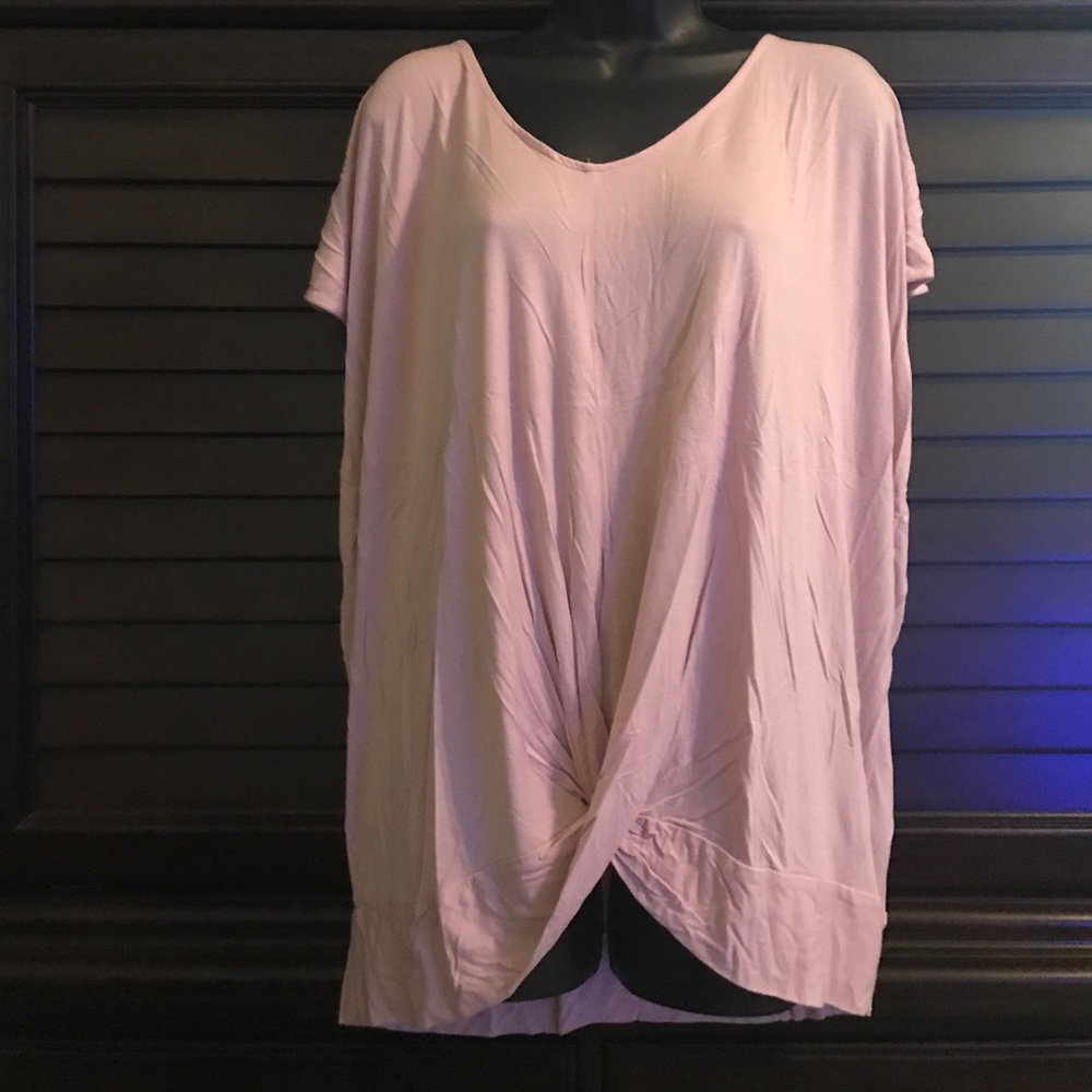 Maurices - 1X knotted hem cap sleeve tshirt