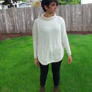 Tommy Hilfiger White Turtleneck Sweater