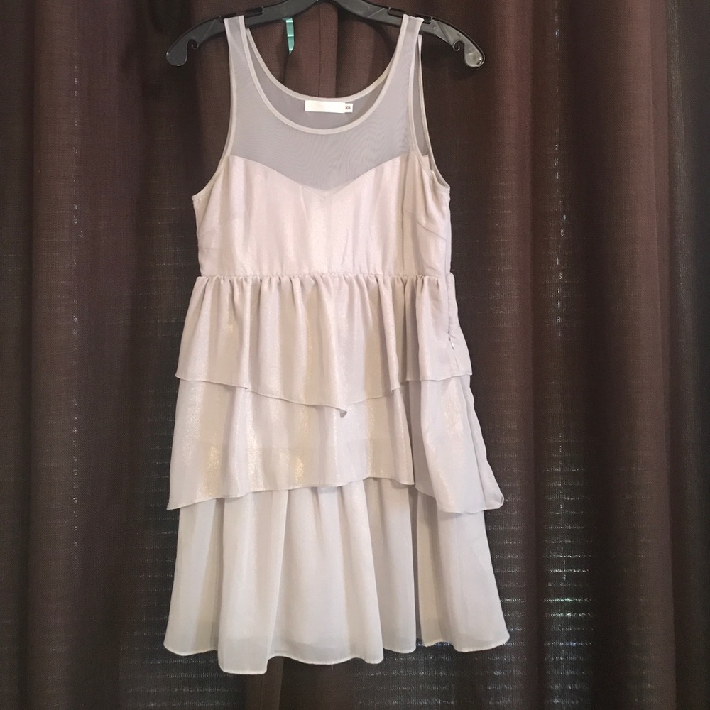 LF Millau shimmery grey tier dress
