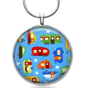 Camper/ Trailer retro necklace
