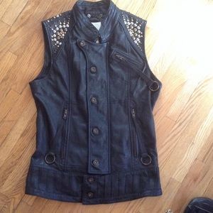 Diesel leather studded vest