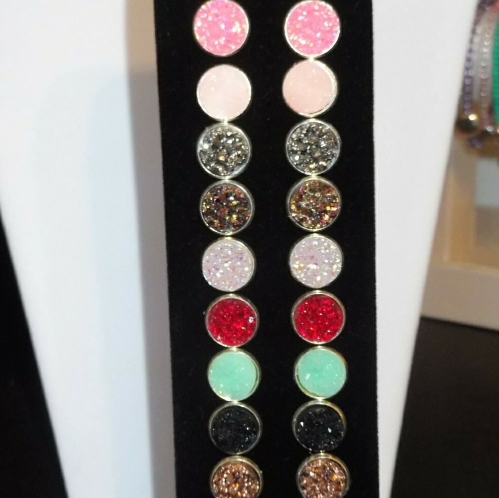 Faux druzy earrings