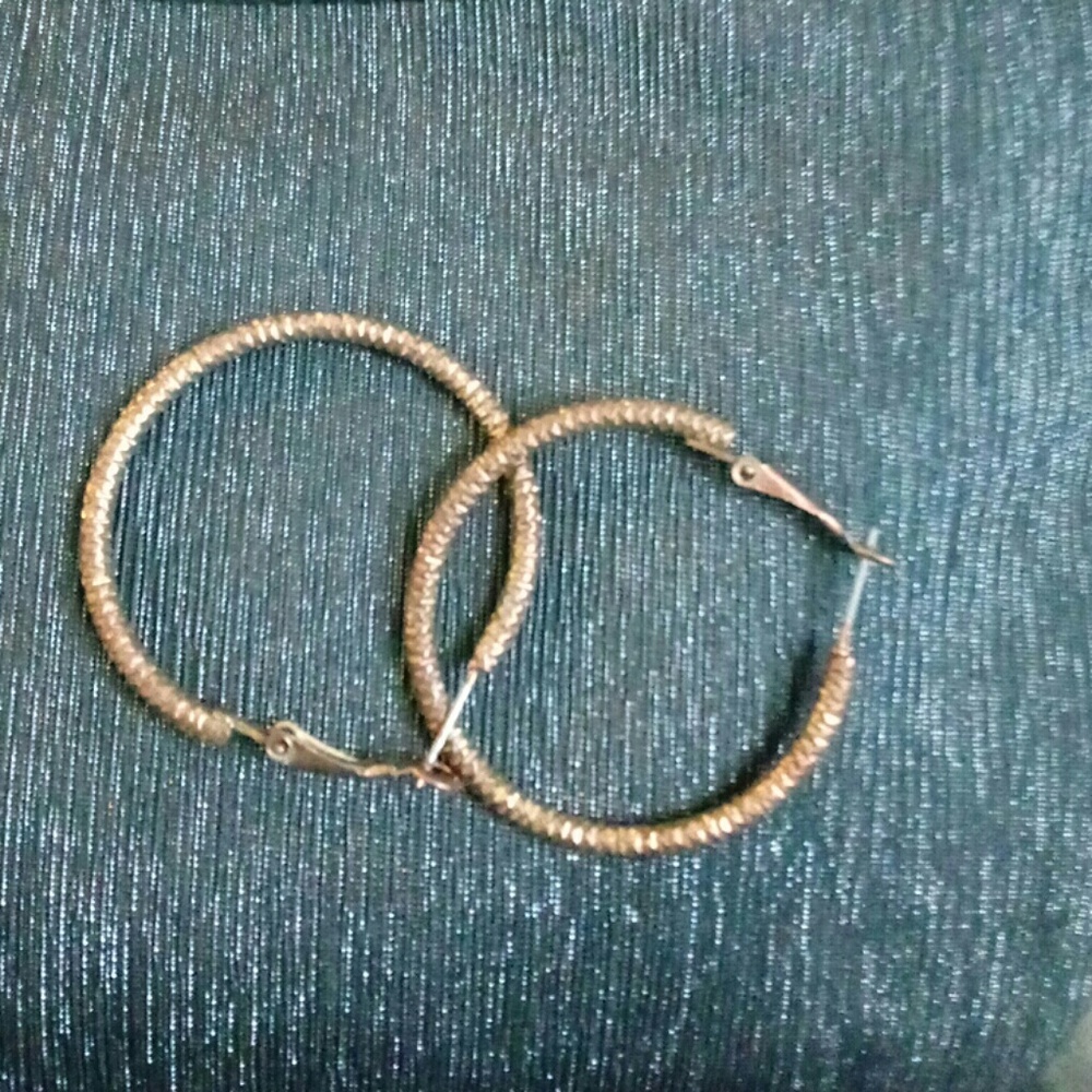 Copper hoop earrings