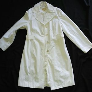 White Michael Kors trench coat large