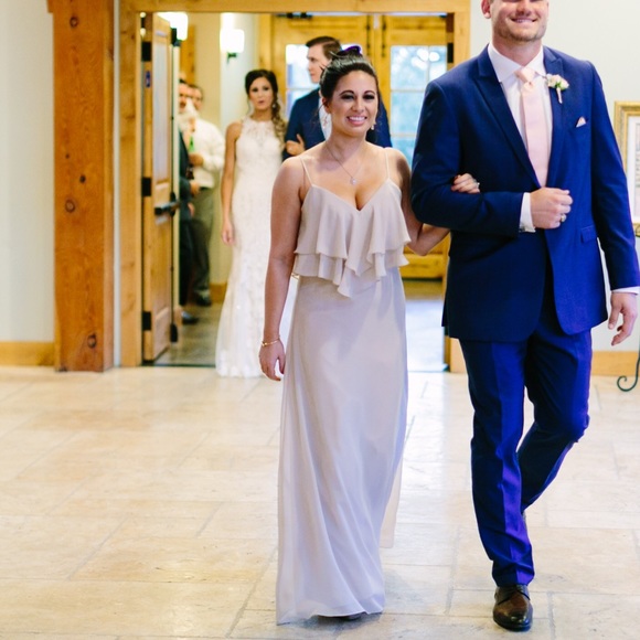 Champagne full length dress - Picture 2 of 3