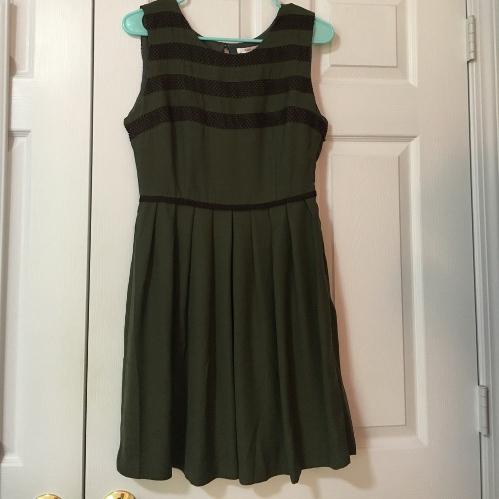 ModCloth Dark green and brown dress