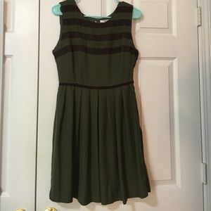 ModCloth Dark green and brown dress