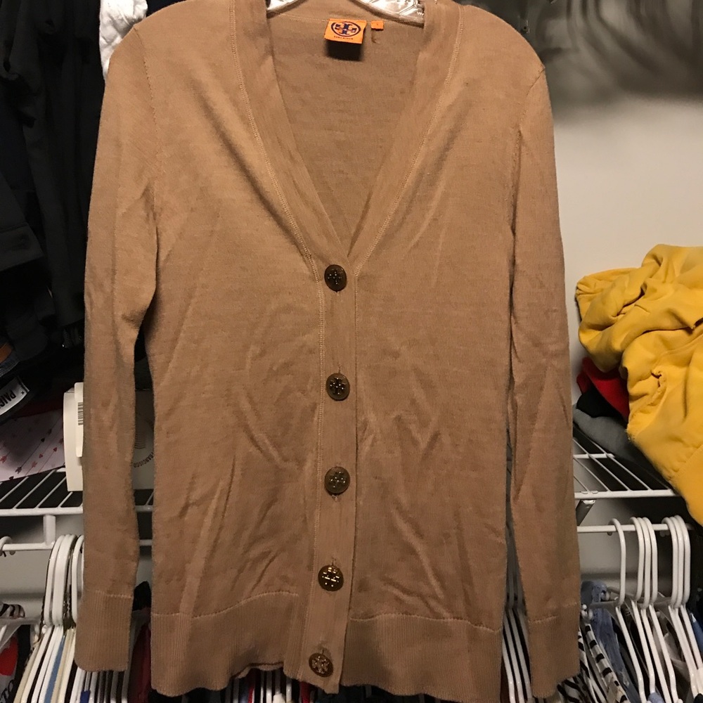 Tory Burch Camel Cardigan