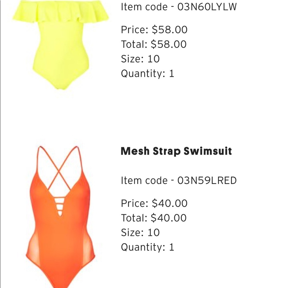 👙TOPSHOP BATHING SUITS 2017