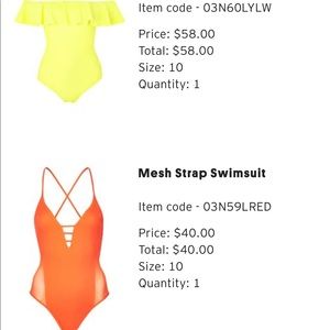 👙TOPSHOP BATHING SUITS 2017