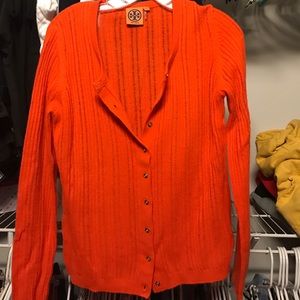Tory Burch Orange Cardigan