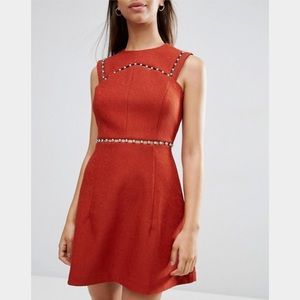 Asos 🎪 A Line Dress With Metal Trim Asos 🎪 A Line Dress With Metal Trim