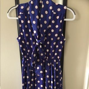 Blue dot dress