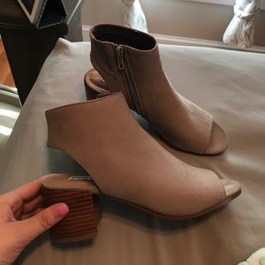 Peep toe booties