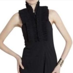 BCBG Black Ruffle Halter Top Small