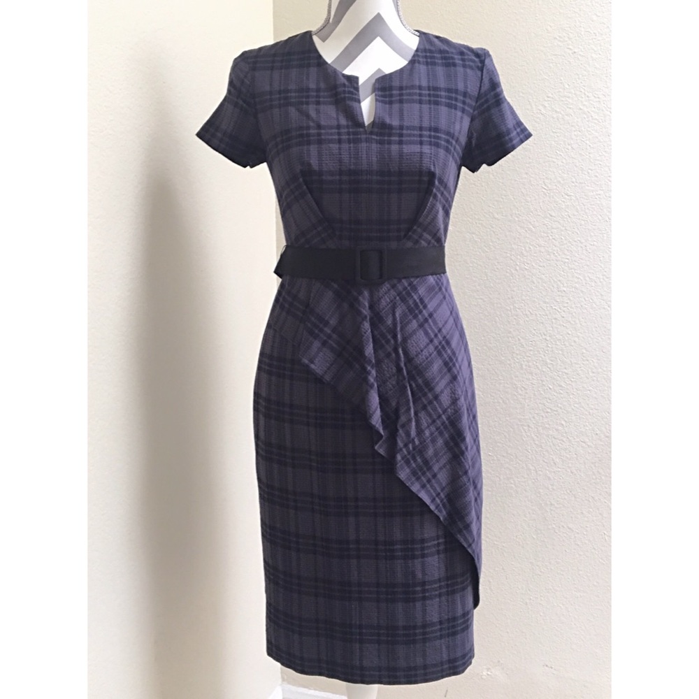 Banana Republic Navy plaid dress