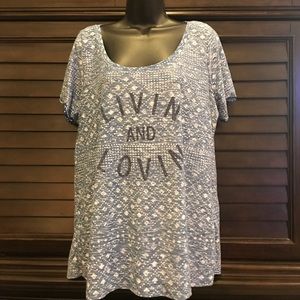 Maurices - heathered graphic tee (demim color)