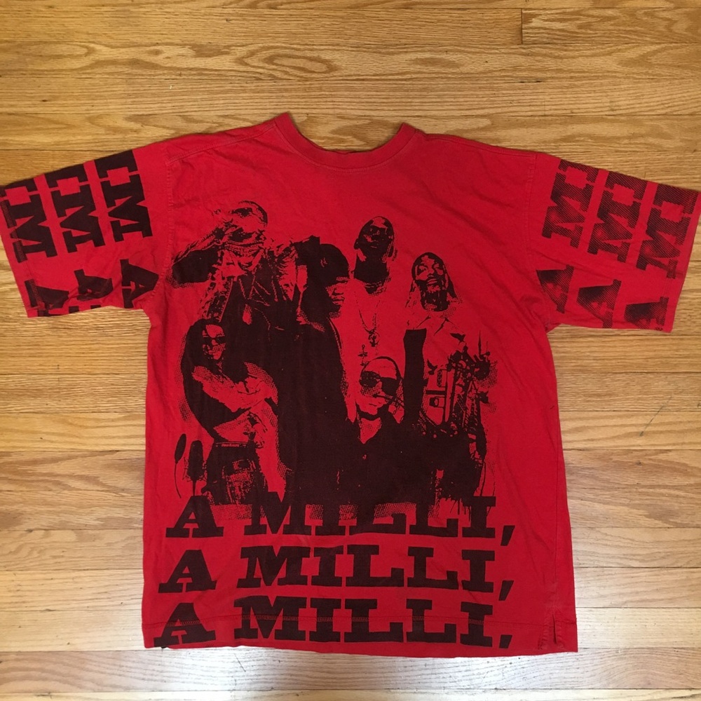 Milli red graphic tee. Lil Wayne. Million.