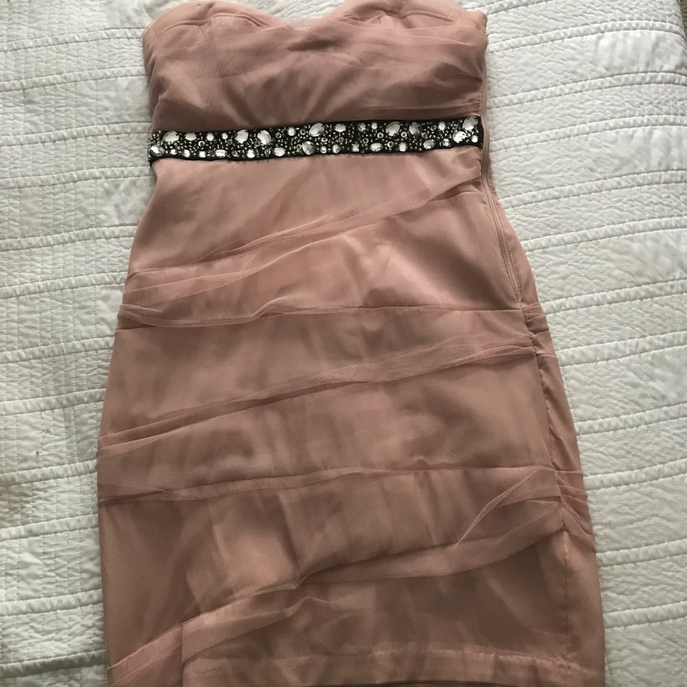 Cocktail or prom strapless dress