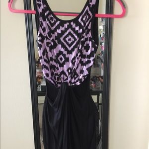 Knot front mini dress