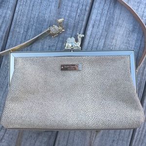 Kate Spade queen of the Nile camel clutch and belt