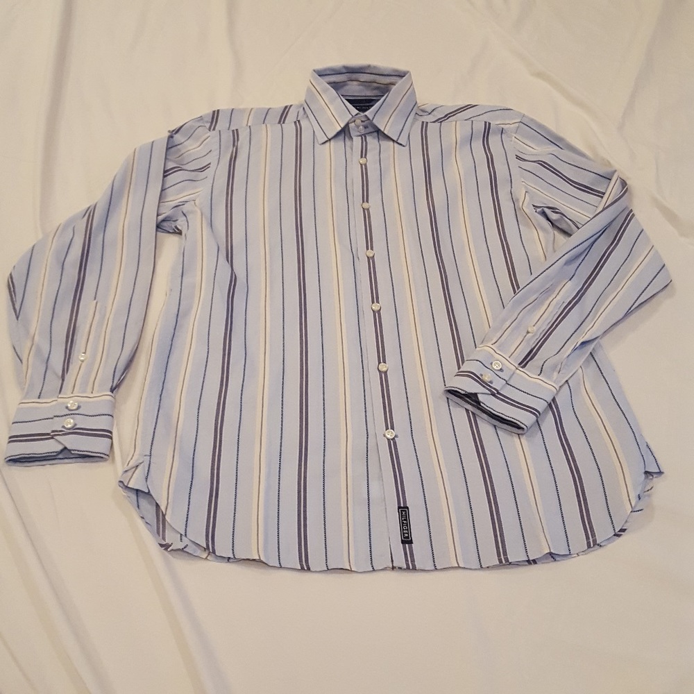 Tommy Hilfiger Mens Casual Striped Shirt