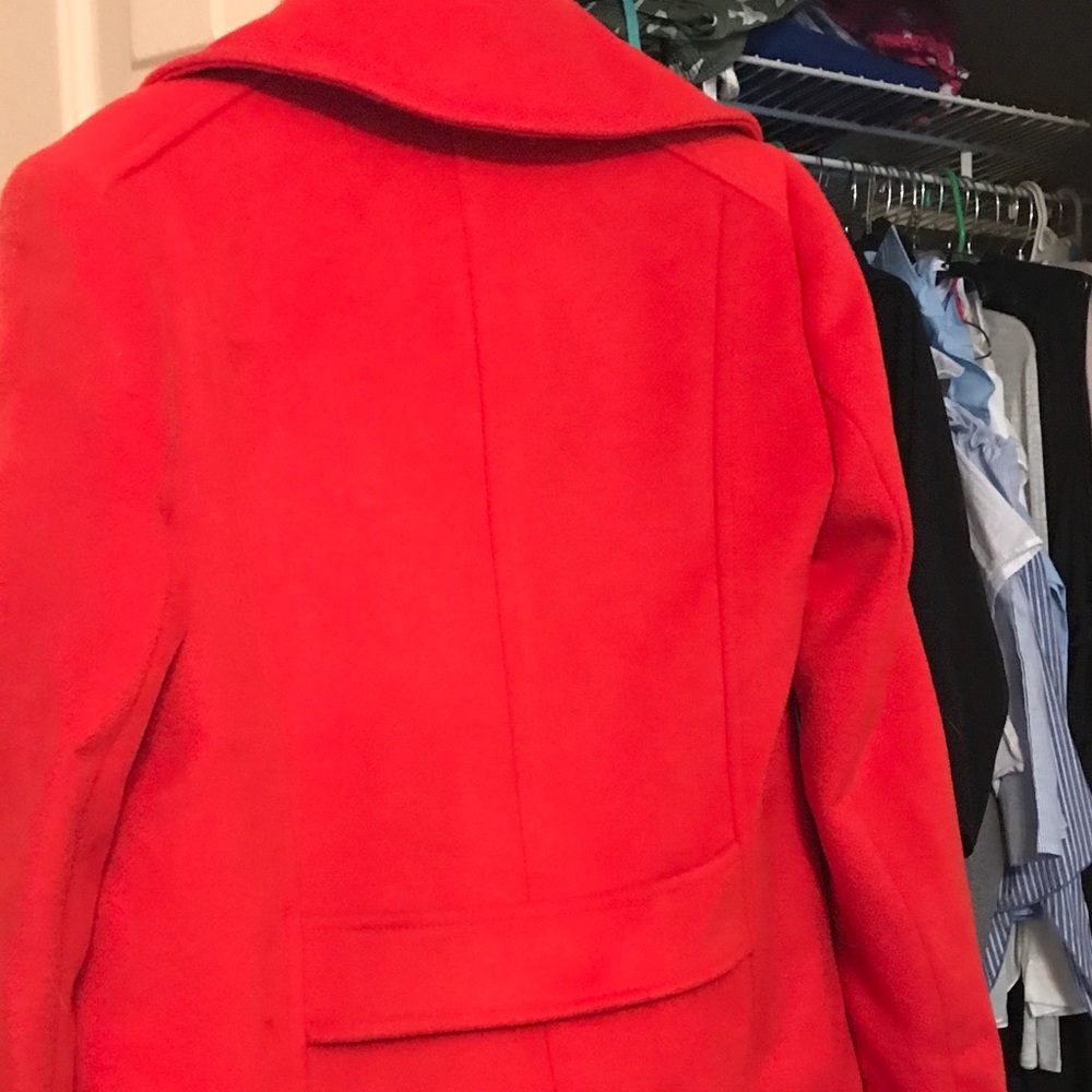 Red J Crew peacoat jacket new - Picture 4 of 5