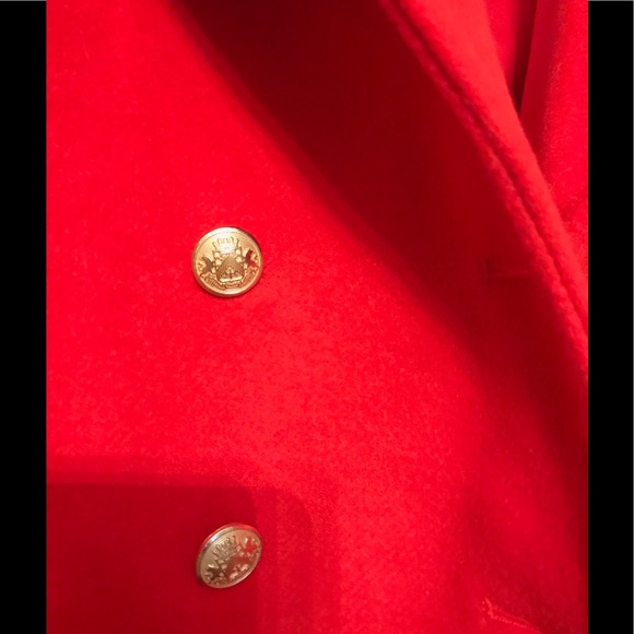 Red J Crew peacoat jacket new - Picture 3 of 5