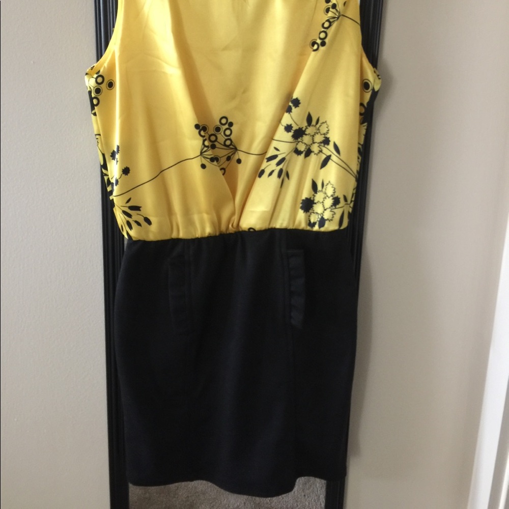 Yellow mini dress