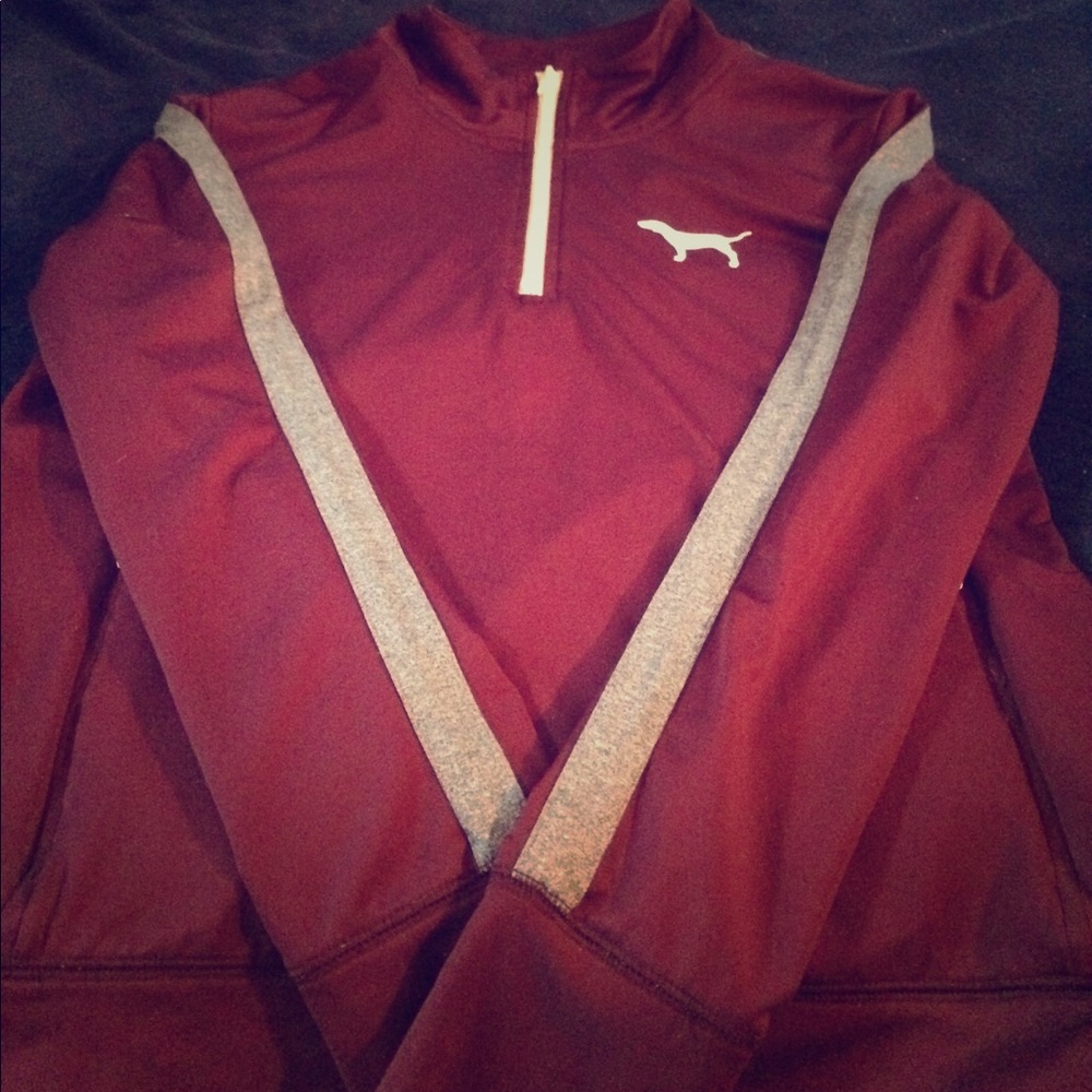 Pink half zip sweatshirt