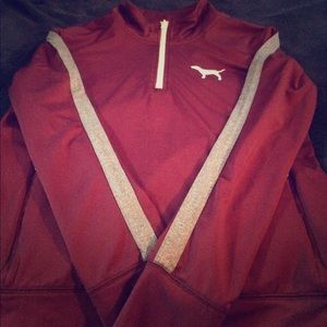 Pink half zip sweatshirt