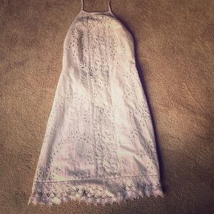 Zara white open back dress