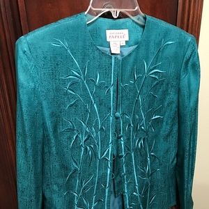 Very Classy--Adrianna Papell Teal 2 pc Suit Sz 6