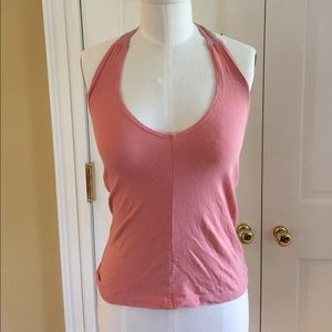 Pink Halter Top w/ Lace Halter