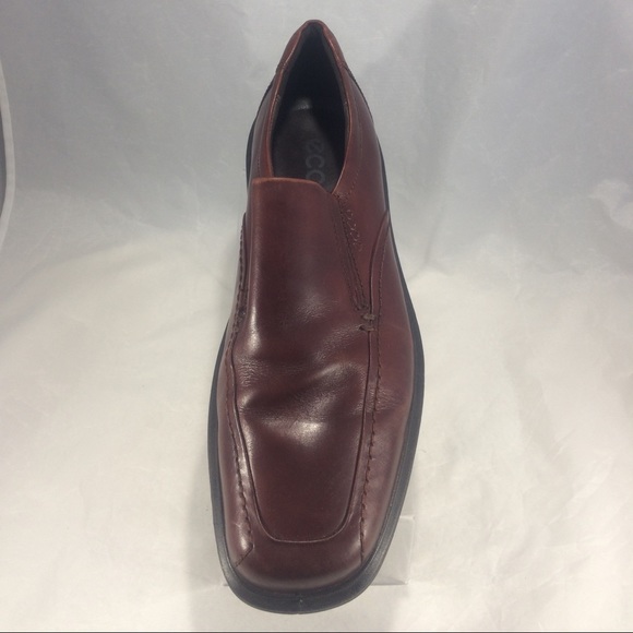 Men's brown Ecco leather slip ons worn only 1 time - Picture 3 of 8