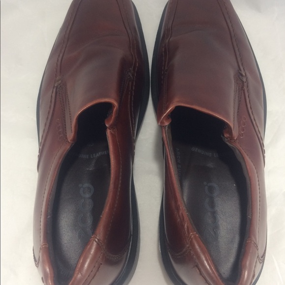 Men's brown Ecco leather slip ons worn only 1 time - Picture 7 of 8